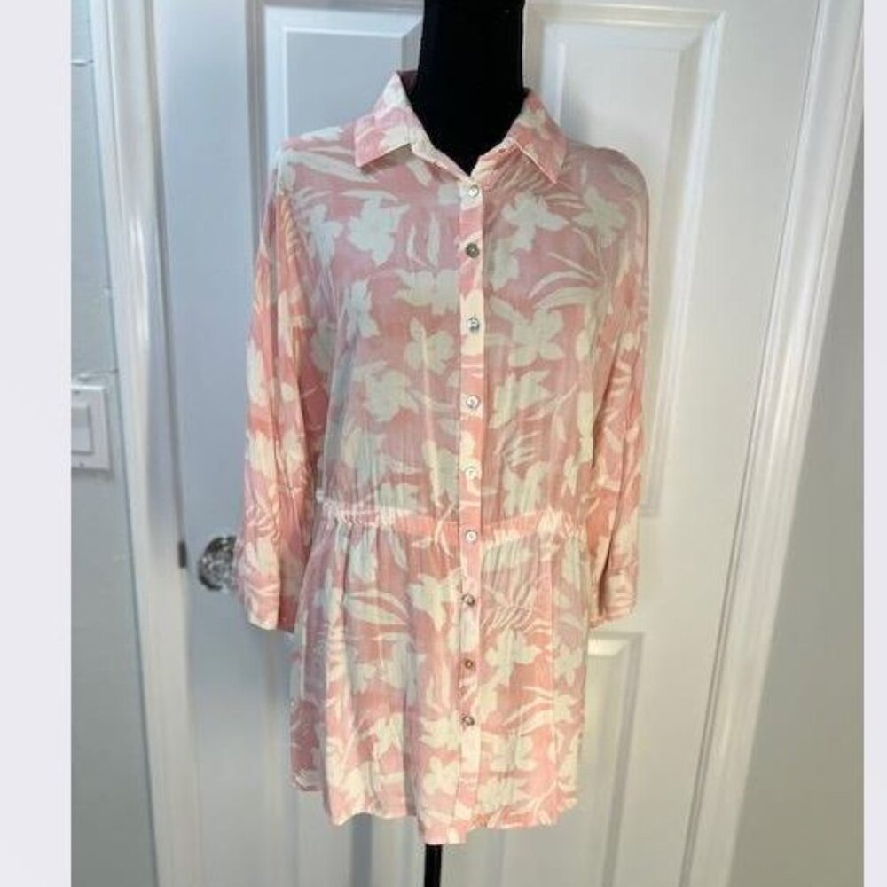 L*SPACE Pacifica Floral Tunic Swimsuit Cover Up from Anthropologie - Size XS/S - Picture 4 of 7